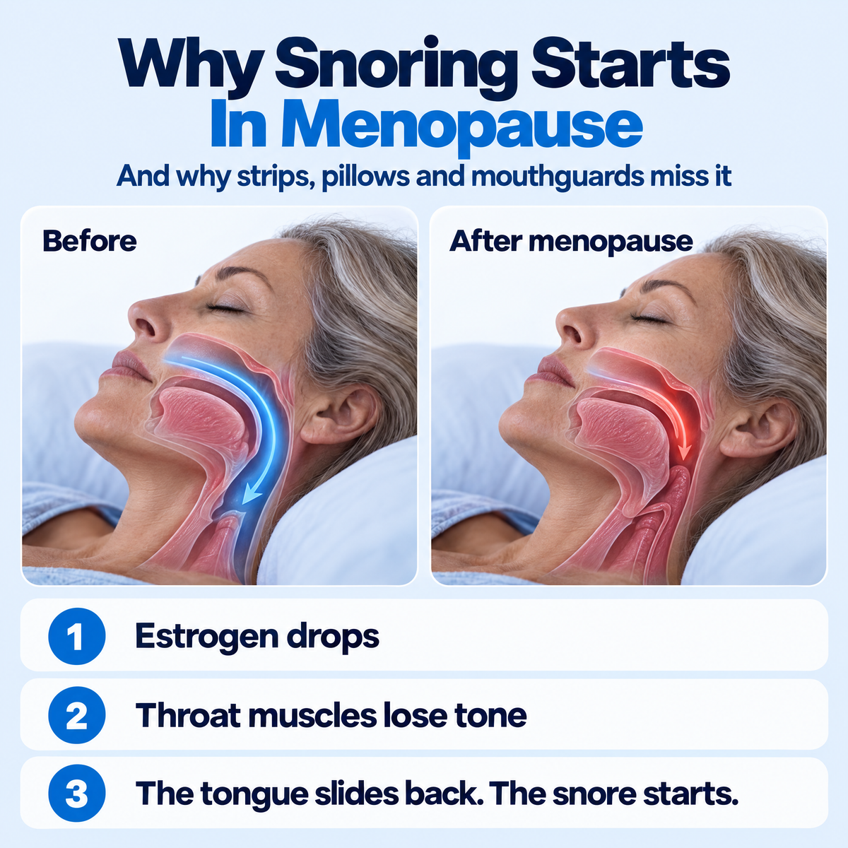 Why snoring starts in menopause
